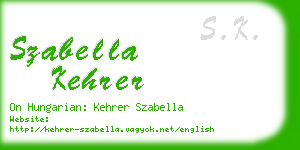 szabella kehrer business card